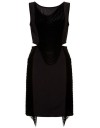 Rochie Neagra Decupata in Talie LC22430 